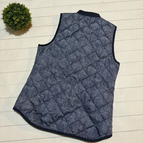 Old Navy Denim Navy Blue Colored Quilted Puffer Vest Women’s Size XS - Picture 3 of 5